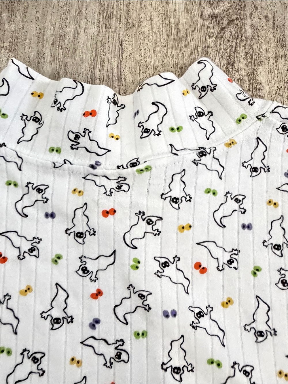 VTG 90s  Halloween Ribbed Mock Neck Women's 18W 20W Long Sleeve Shirt Ghosts